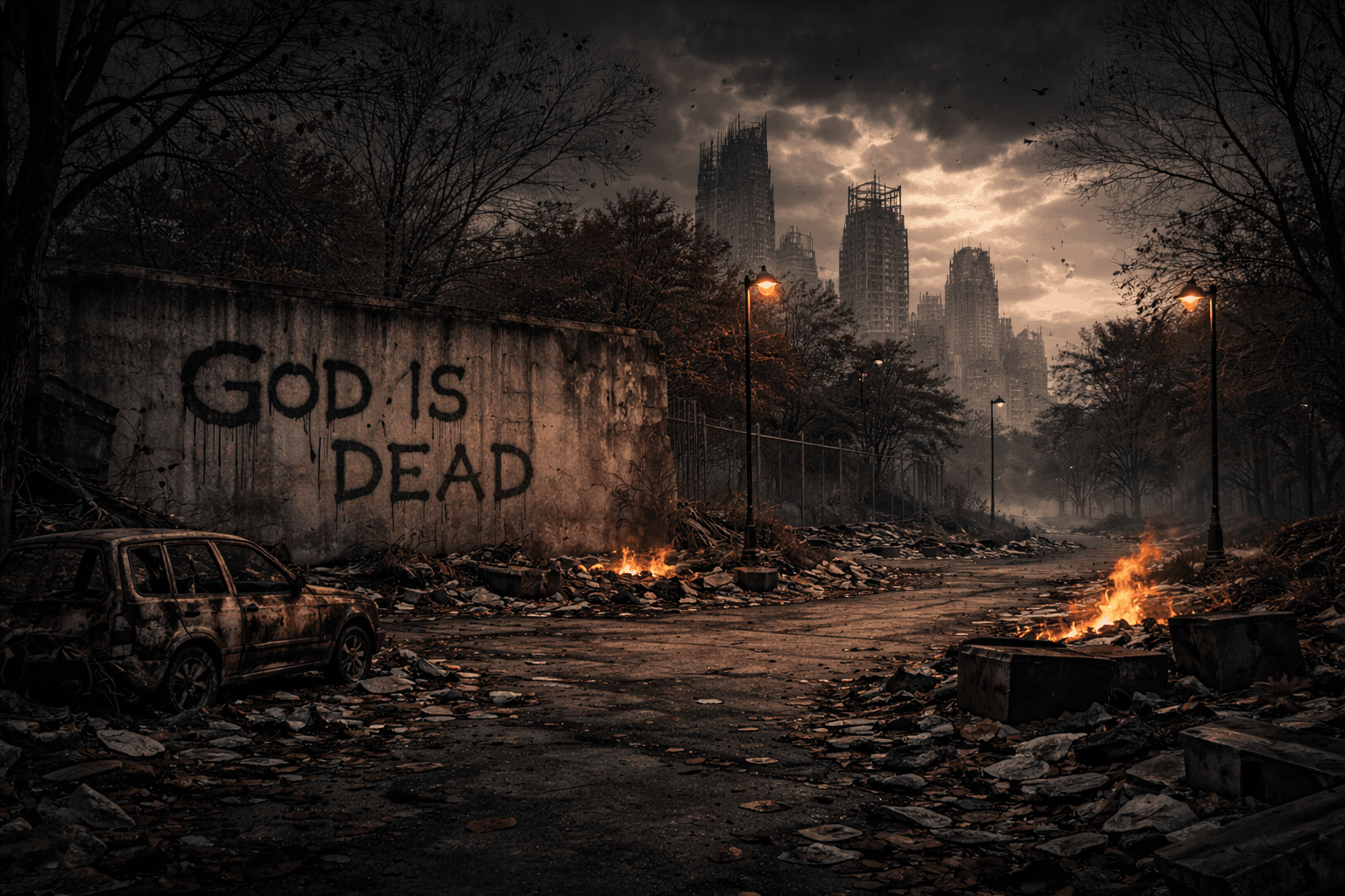 Nihilistic pathos of liberal, progressive, and identity theologies.